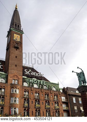 Copenhagen, Denmark - Oct 18, 2018: Classic European Architectural Design Of The Scandic Hotel Build