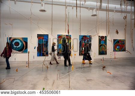 Venice, Italy - April 20: View Of The Installation Titled Naufraga By Cecilia Vicuña Exposed At The 