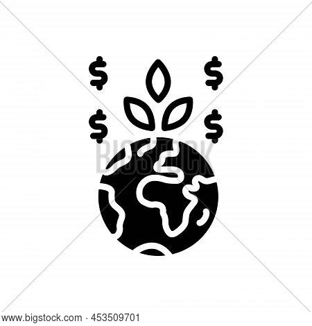 Black Solid Icon For Fundamentals Basic Primordial Necessary Environment Globe Plant Ecology Save-th