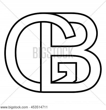 Logo Sign Gb Bg Icon, Nft Gb Interlaced Letters G B