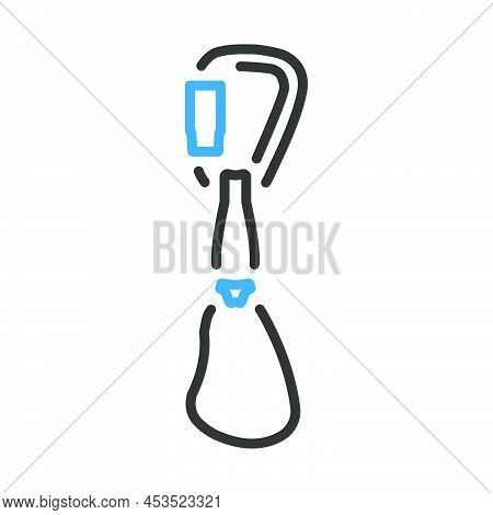 Alpinist Quickdraw Icon. Editable Bold Outline With Color Fill Design. Vector Illustration.