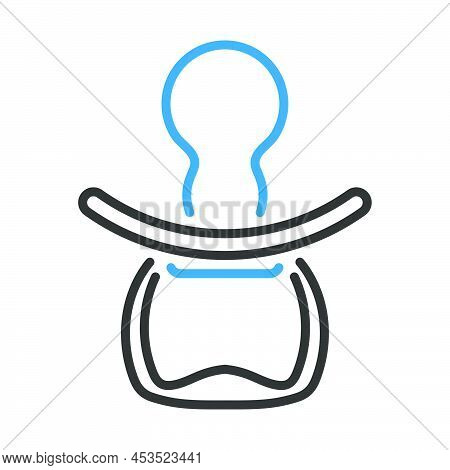 Soother Icon. Editable Bold Outline With Color Fill Design. Vector Illustration.