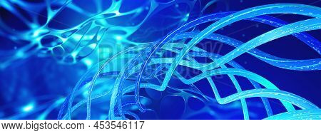 Gene Modifications And Digital Medicine. Research Distance Learning. Synthetic Dna Helix And Biologi