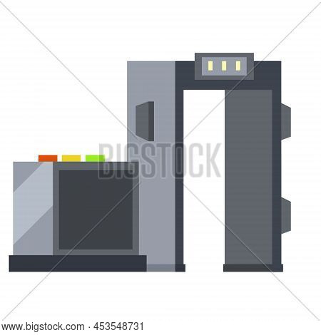 Metal Detector. Safety Frame. Checking Dangerous Items. Airport Counterterrorism Equipment. Modern T