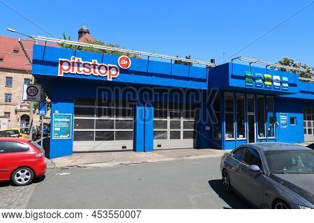 Nuremberg, Germany - May 6, 2018: Pitstop.de Car Repair Shop Nuremberg, Germany. Pitstop Workshops H