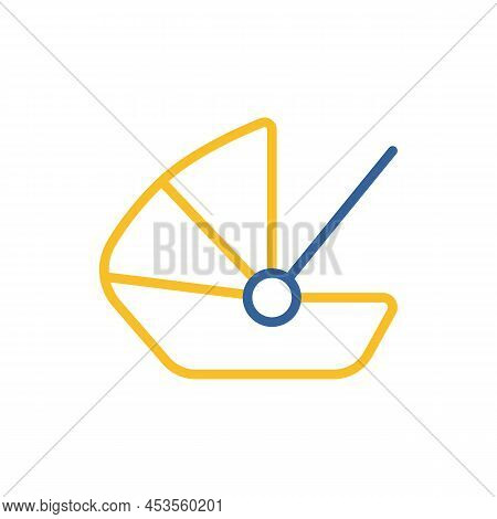 Carrycot Baby Isolated Vector Icon. Graph Symbol For Children And Newborn Babies Web Site And Apps D