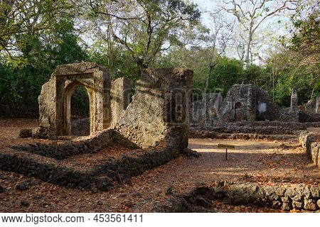 The Gedi Ruins In Watamu At The Golden Hour, Kenya
