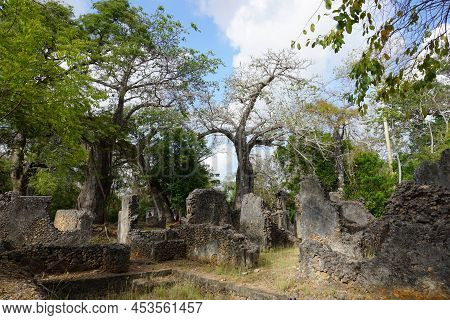 The Gedi Ruins Complex In Watamu Situated In Between The Jungle, Kenya