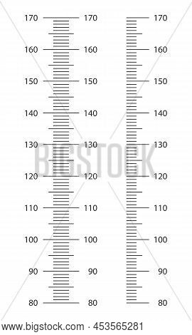 Stadiometer Scale With Marlup From 80 To 170 Centimetres. Kids Height Chart Template For Wall Growth