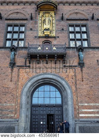Copenhagen, Denmark - Oct 18, 2018: Perspective View Of The Historic And Ornate Copenhagen City Hall