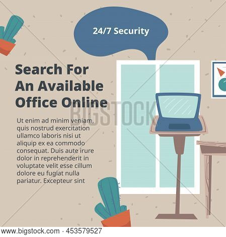Search For Available Office For Rent Online Vector