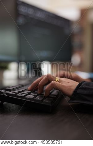 Security Application Engineer Encrypting Vital Company Information On Blockchain System. Neural Netw
