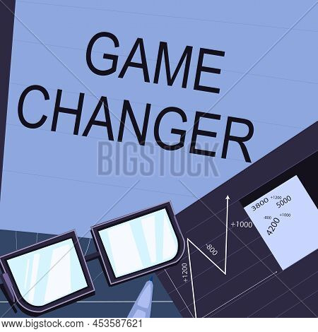 Inspiration Showing Sign Game Changer. Business Approach Sports Data Scorekeeper Gamestreams Live Sc