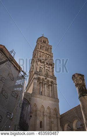 Bell Tower Of The Cathedral Of Saint Domnius In Split, Croatia