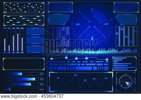 Hud Hi Tech User Interface Control Panel Vector Background