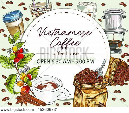 Coffee Background With Freehand Drawings That Can Be Used For Menu Books And Cafe Promotions. Can Be