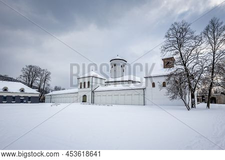 Medieval Castle Budatin In Winter, Nearby Zilina Town In Slovakia, Europe.