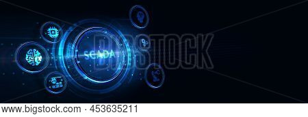 System Supervisory Control And Data Acquisition Technology Concept. Scada.. 3d Illustration