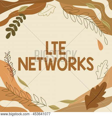 Hand Writing Sign Lte Networks. Business Approach Fastest Network Connection Available For Wireless 