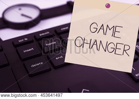Text Showing Inspiration Game Changer. Concept Meaning Sports Data Scorekeeper Gamestreams Live Scor