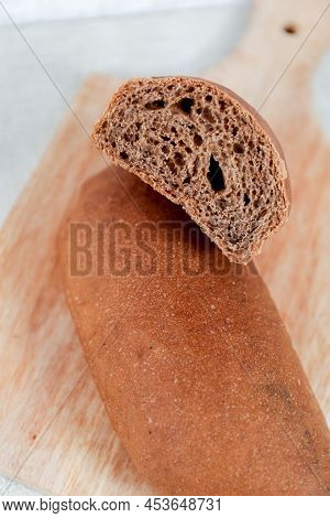 Chocolate Choco Long John Buns Bread With Copy Space For Text