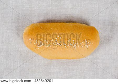 Milk Plain Long John Buns Bread With Copy Space For Text
