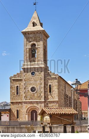 Traditional Church In Riano Village. Santa Agueda. Castilla Leon. Spain