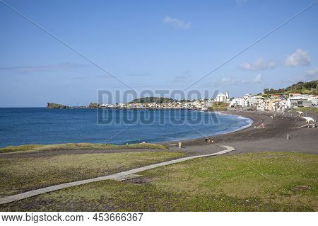 View Of The Milicias Beach (praia Das Milicias) And Atlantic Ocean, Ponta Delgada, Sao Miguel Island