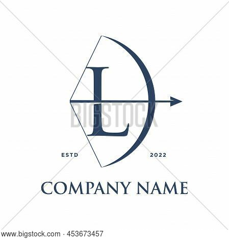Modern And Sleek Illustration Logo Design Initial L Combine With Bow. The Logo Good For Your Any Com