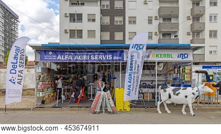 Novi Sad, Serbia - September 21, 2021: Delaval Dairy Farm Equipment Inci Kerbl Alfa Servis Booth At 