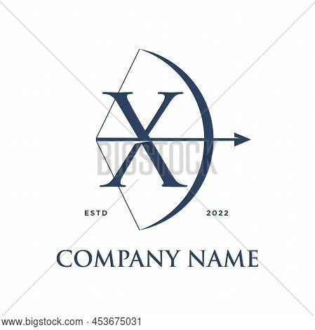 Modern And Sleek Illustration Logo Design Initial X Combine With Bow. The Logo Good For Your Any Com
