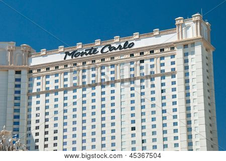 Monte Carlo ligger på hovedgaden Las Vegas Strip i Nevada
