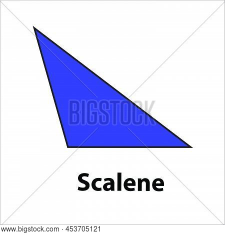 Scalene Geometric Shape Blue Color Vector Image