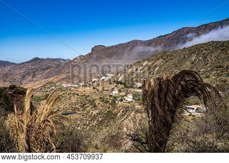 Valley Of Tejeda At Gran Canaria, Spain. Montains Of The Central Part Of The Island, Hiking Along Th