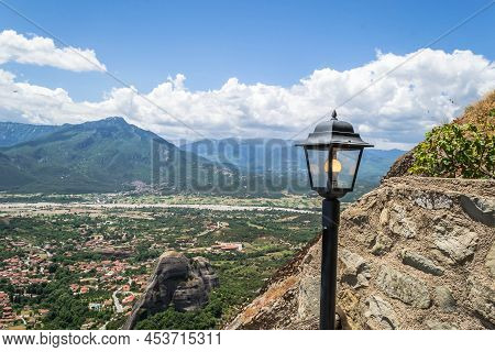 Mount Meteora Near The Greek City Of Kalambaka, In Western Thessaly.