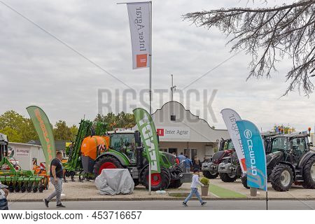 Novi Sad, Serbia - September 21, 2021: Tractors Fendt And Valtra Inter Agrar Company At Agriculture 