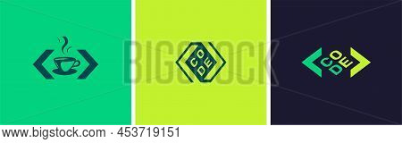 Set Of Three Vector Logos, Programming Languages, Coding Encyclopedia, Programming Book, Java Script