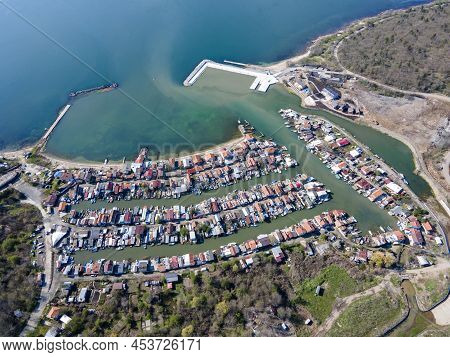 Aerial Panorama Of Chengene Skele - Fishing Village (ribarsko Selishte) Near City Of Burgas, Bulgari