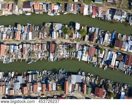 Aerial Panorama Of Chengene Skele - Fishing Village (ribarsko Selishte) Near City Of Burgas, Bulgari