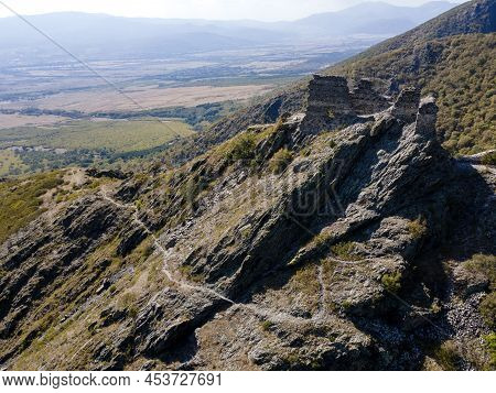 Aerial View Of Ruins Of Anevsko Kale Fortress Near Town Of Sopot, Plovdiv Region, Bulgaria