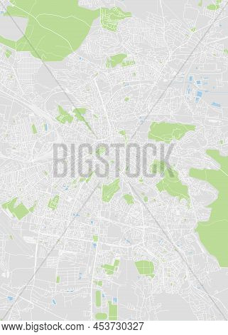 City Map Lviv, Color Detailed Plan, Vector Illustration