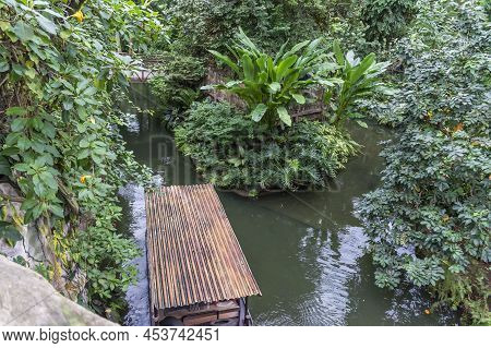 Leipzig, Germany - December 2018: Leipzig Zoo Tropical Rainforest Inside Gondwanaland Greenhouse.