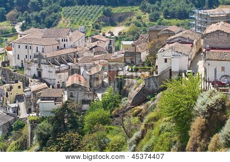 Panoraamanäkymät Tursi. Basilicata. Etelä-Italiassa.