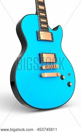 Close-up Electric Acoustic Guitar Isolated On White Background.