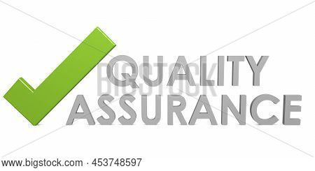 Quality Assurance With Checkmark Isolated, 3d Rendering