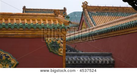 Tagene Dragons vægge Manchu Imperial Palace Shenyang Liaoning Kina