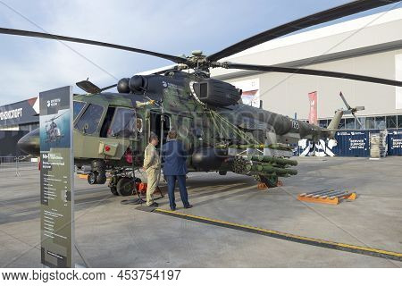 Moscow Region, Russia - August 25, 2020: Russian Helicopter Mi-171sh 
