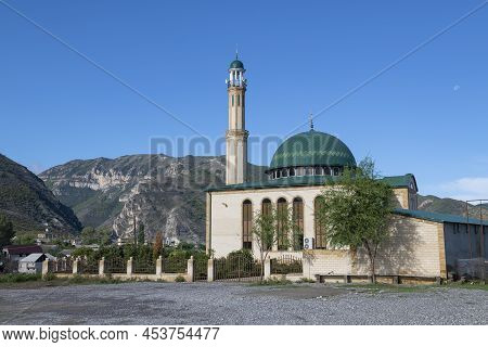 Mosque Building In Miatli Village. Republic Of Dagestan, Russia