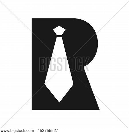 R Tie Letter Vector Logo Design. Letter R Suit Design Business Logo Template