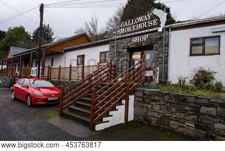 Carsluith, Scotland - December 30th 2021: The Galloway Smokehouse Shop At Carsluith, Dumfries And Ga